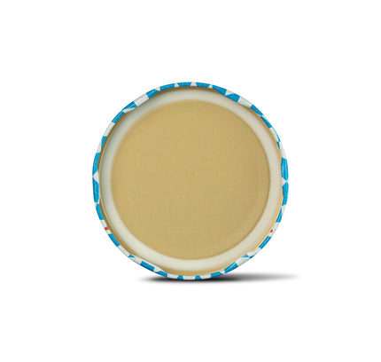 40 Stück Schraubdeckel TO82 blau kariert mit Herz