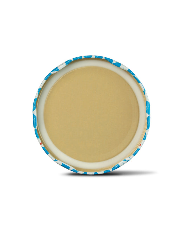 40 Stück Schraubdeckel TO82 blau kariert mit Herz