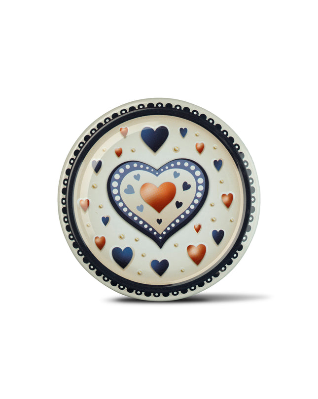 40 Stück Schraubdeckel TO82 rotes Herz