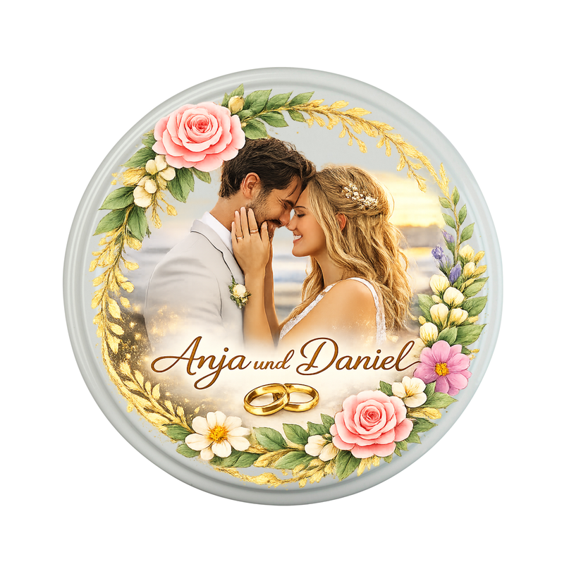 Personalisierte Gastgeschenke zur Hochzeit – 40 ml Glas mit bedrucktem Deckel