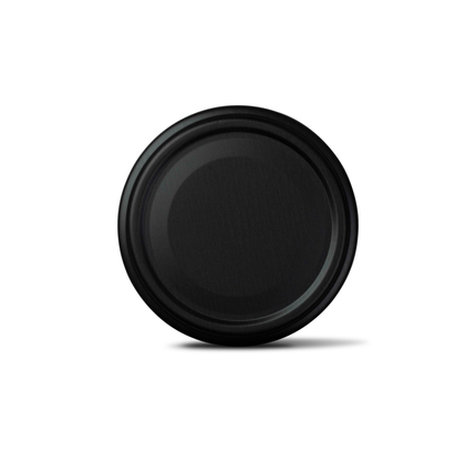 25 Stück Schraubdeckel TO66 Schwarzmatt