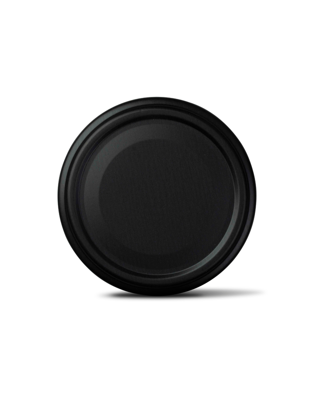 25 Stück Schraubdeckel TO66 Schwarzmatt