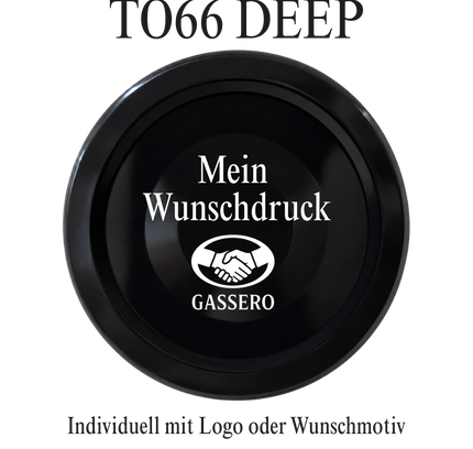 Schraubdeckel TO66 DEEP schwarz mit Vakuumindikator individuell bedrucken lassen