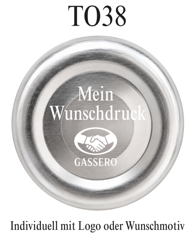 Schraubdeckel TO38 individuell bedrucken lassen