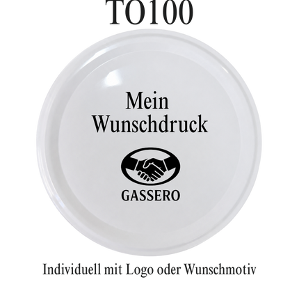 Schraubdeckel TO100 weiß individuell bedrucken lassen