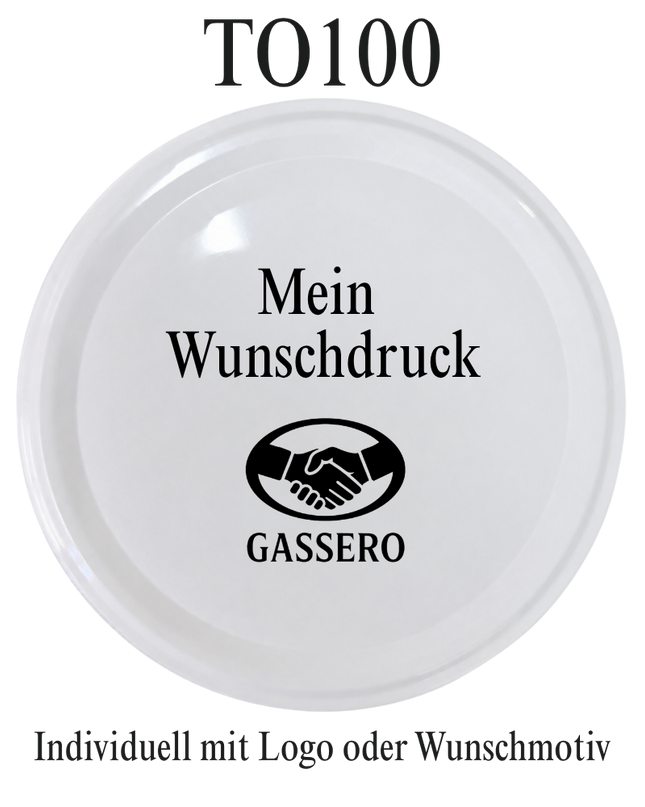 Schraubdeckel TO100 weiß individuell bedrucken lassen