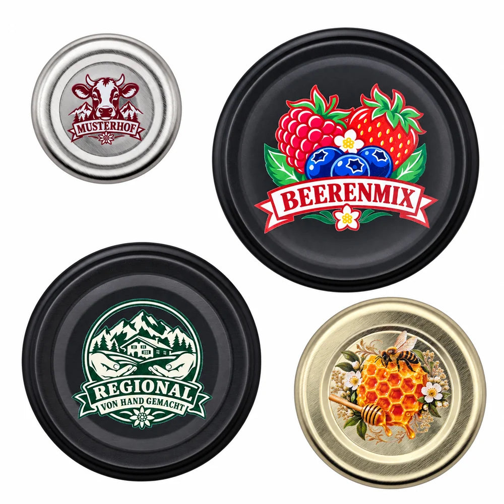 Bedruckte Musterdeckel und Designbeispiele von GASSERO