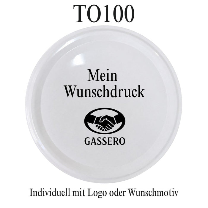 Schraubdeckel TO100 weiß individuell bedrucken lassen