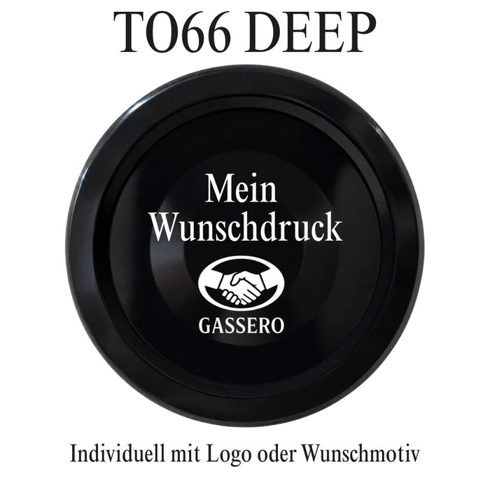 Schraubdeckel TO66 DEEP schwarz mit Vakuumindikator individuell bedrucken lassen